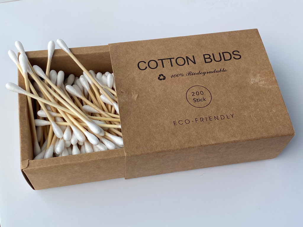 Eco Cotton Swabs — 100% plastic-free softness.
